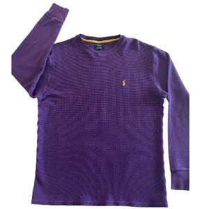 POLO Ralph Lauren Purple Waffle Knit Sleep Shirt size:L